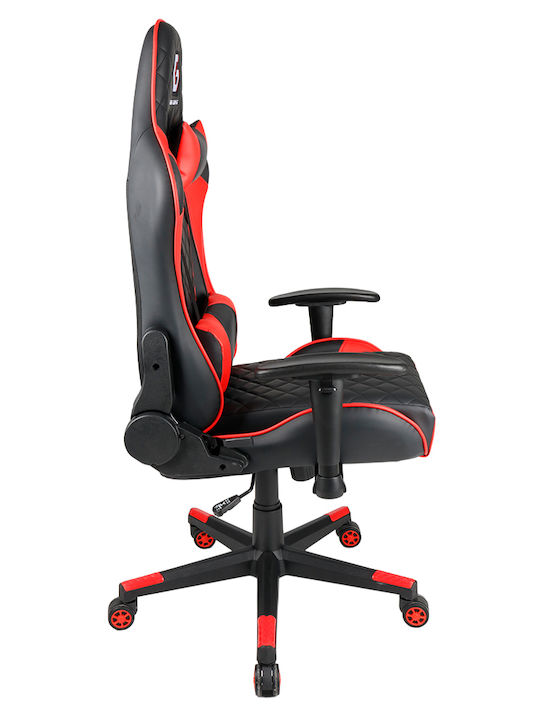 Gembird GC-03-BR Καρέκλα Gaming Δερματίνης με Ρυθμιζόμενα Μπράτσα Black / Red