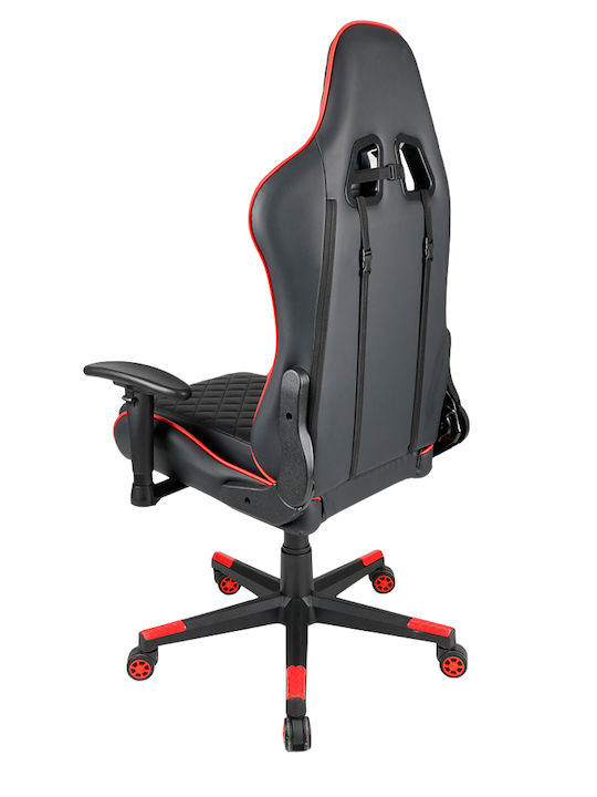 Gembird GC-03-BR Καρέκλα Gaming Δερματίνης με Ρυθμιζόμενα Μπράτσα Black / Red