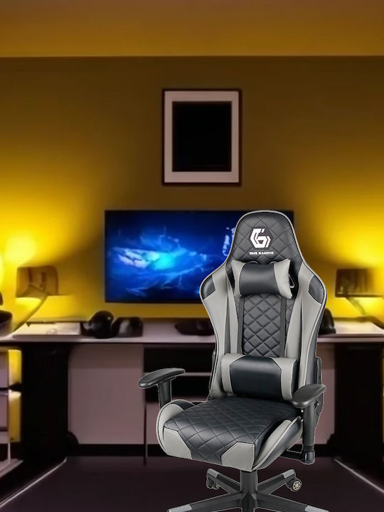 Gembird GC-03-BG Gaming Chair Artificial Leather with Adjustable Arms Black / Grey
