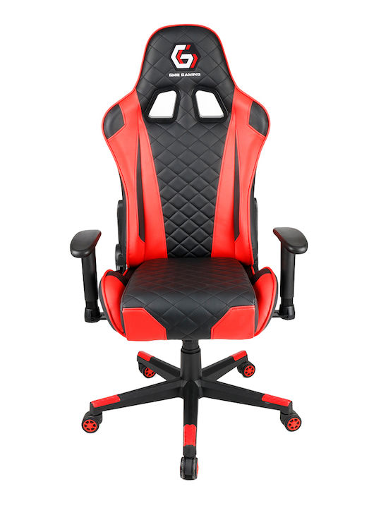 Gembird GC-03-BR Καρέκλα Gaming Δερματίνης με Ρυθμιζόμενα Μπράτσα Black / Red