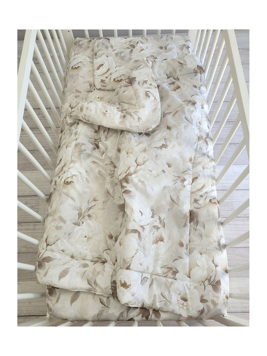 Newborn Σετ Πάπλωμα Λίκνου Μπεζ 75x100cm