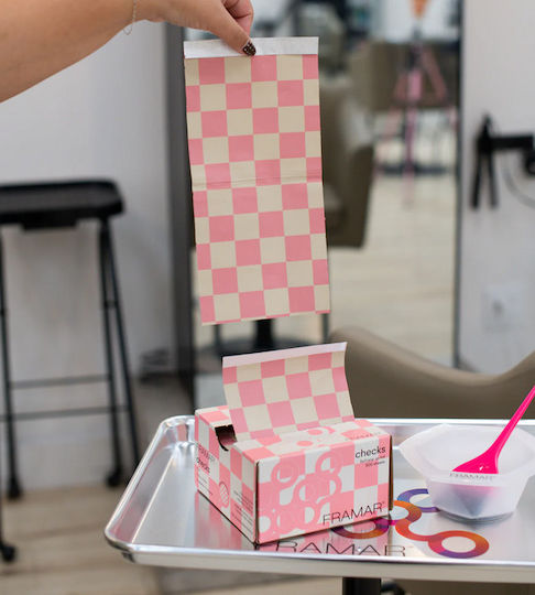 Αλουμινοχαρτο Φυλλα 5x11 Beige Pink Checkered Framar 500τεμ 13089