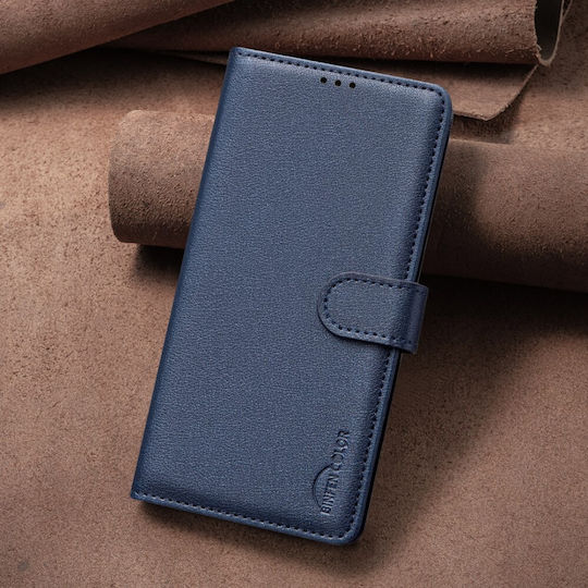 Xiaomi Poco M8 Pro 5g Redmi Note 15 Pro+ 5g Binfen Case Color Bf32 Flip Wallet Synthetic Leather Pu Tpu Blue Rfid Wallet Stand