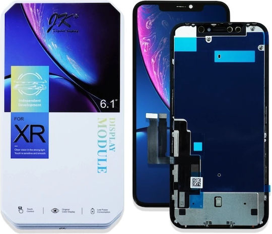 Ersatzbildschirm mit Touch-Mechanismus und Rahmen für iPhone XR Nokia 6.1 Schwarz