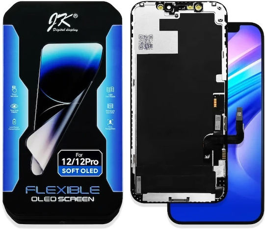 OLED Screen with Touch Mechanism for Xiaomi 12 Pro iPhone 12 / 12 Pro Nokia 6.1 Realme 12 Pro (Black)