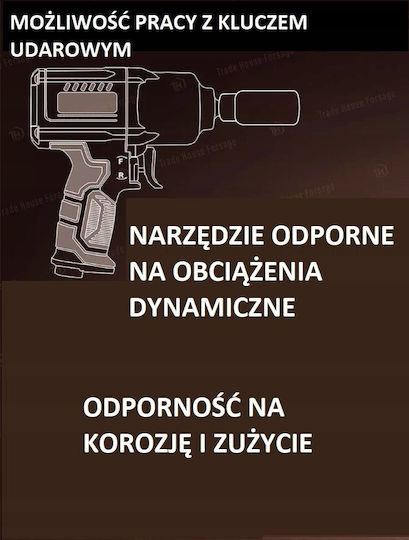 Rockforce Καρυδάκι με Καρέ Υποδοχής 1" Διάμετρος 76 / 1"
