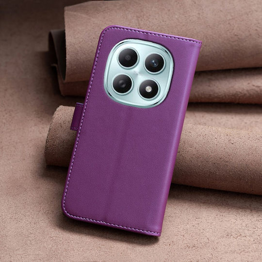 Θήκη Xiaomi Poco M8 5g Redmi Note 15 5g Redmi Note 15 4g Binfen Color Bf17 Flip Πορτοφόλι Συνθετικό Δέρμα Pu Tpu Μωβ Σκούρο Wallet Stand