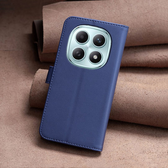 Калъф Xiaomi Poco M8 5g Redmi Note 15 5g Redmi Note 15 4g Binfen Цвят Bf17 Flip Портфейл Изкуствена Кожа Pu Tpu Син Wallet Стойка