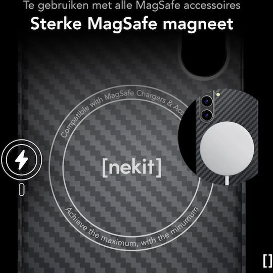 Samsung Galaxy S26 Plus Nekit Fiber Hart Kunststoff Magsafe Aramid Fiber 1mm 1500d Kevlar Schwarz