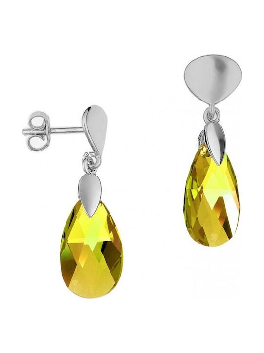 Verorama Silver Gold Plated Earrings with Stones