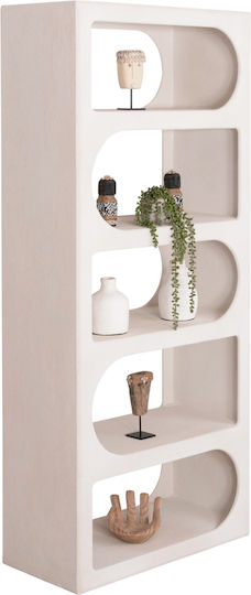 Bibliotecă Santorini Ecru Deschis 80x38x180 cm
