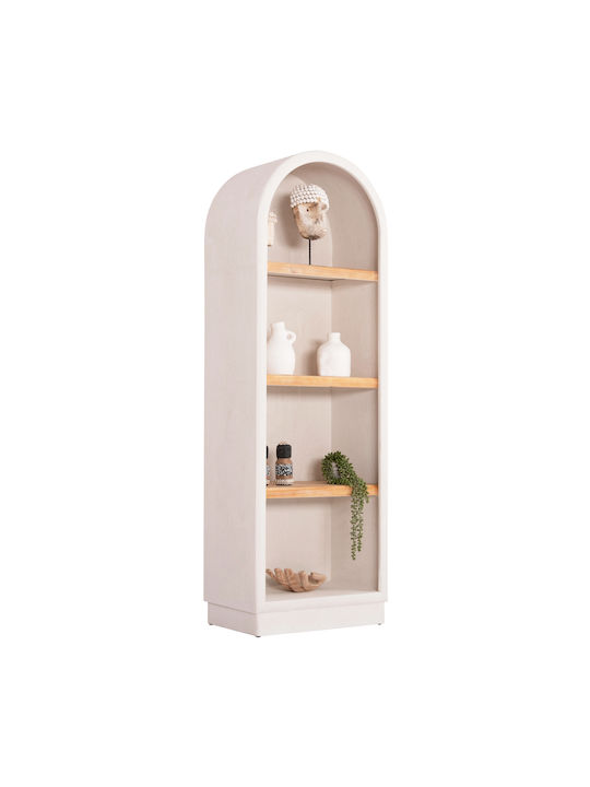 Bookcase Santorini Off-white-natural 60x38x178cm