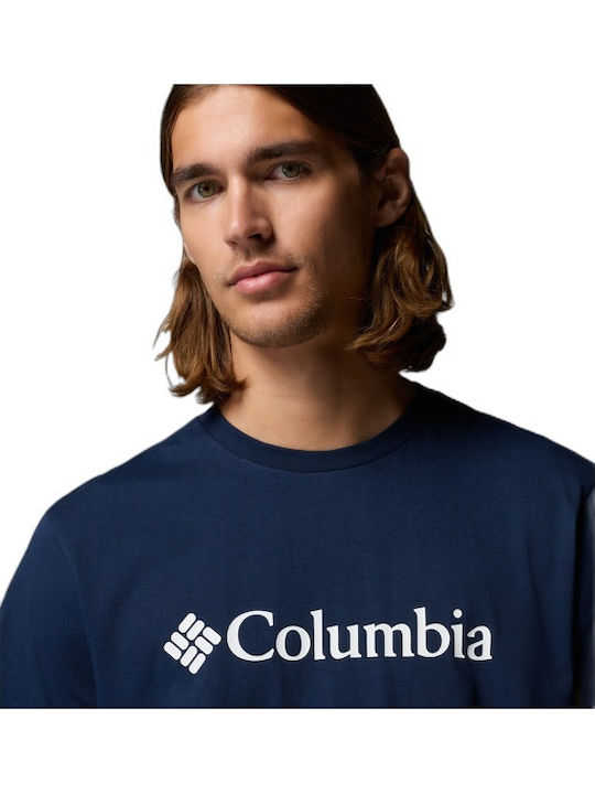Kurzarm Herrenbluse Blau