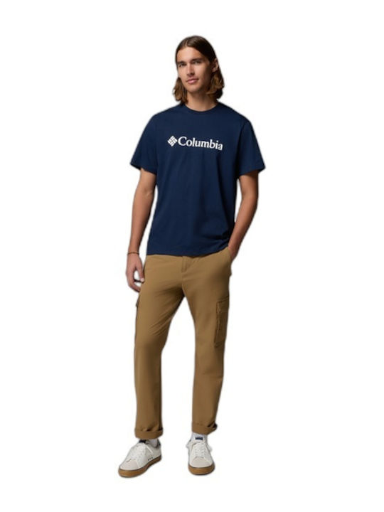 Kurzarm Herrenbluse Blau