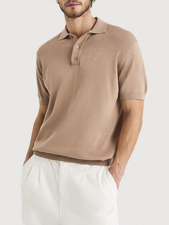 Nautica Polo Herrenbluse Sandybrown
