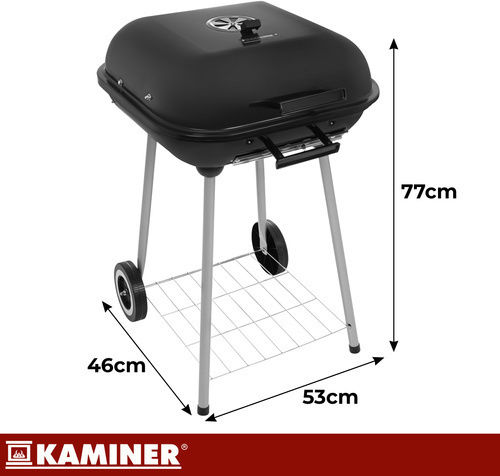 Kaminer Rostfreier Stahl Holzkohlegrill Mit einem Deckel 38,5x38,5cm