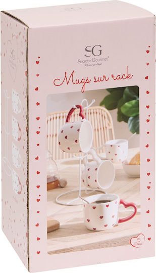 Κούπες 220ml Σταντ Σετ 4τμχ S-d Valentine 212106