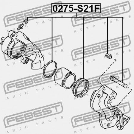Front Brake Caliper Repair Kit Nissan Vanette S21 1999.06 Jp 41120-ha025
