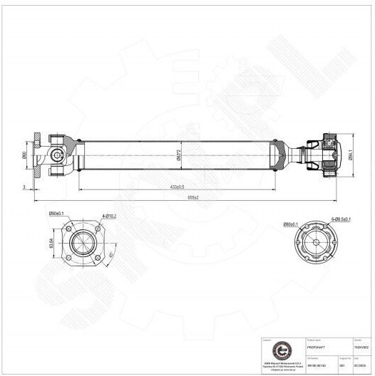 Transmission Shaft for Sorento I 491003E150