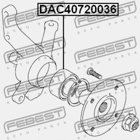 Suzuki Swift Rs413 Rs415 Rs416 Ρουλεμάν Μπροστινής Πλήμνης 2003-2010 43440-54g02