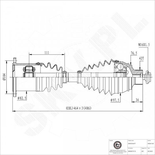 Половин Ос Audi A4 A5 Преден Ляв Десен 8w0407271e