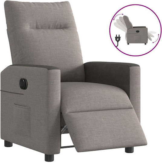 Armchair with Footstool 50x54x100cm Taupe Armchair with Footstool 50x54x100cm Taupe