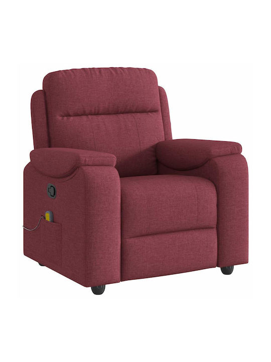 Relax Armchair Massage with Footstool Bordeaux 96x99x102cm