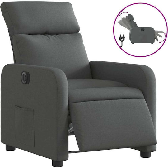 Relax Armchair with Footstool Gray 66x89.5x95.5cm