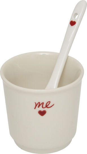 Φλυτζάνια Espresso 100ml + Κουτάλια Σετ 2τμχ S-d Valentine 212103