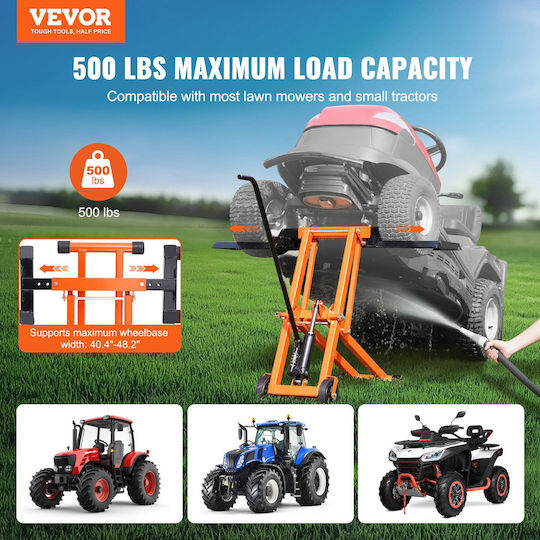 Vevor 500 Pounds Lawn Mower Lift Hydraulic Jack Riding Tractor Lawn Mowers