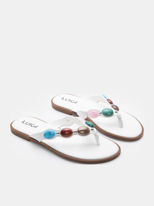 Women's White Flat Sandals