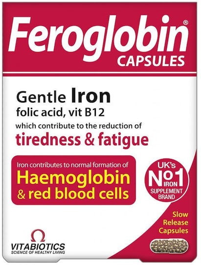 Vitabiotics Feroglobin® Slow Release Suitable for Children with Vitamin B6 30 Capsules