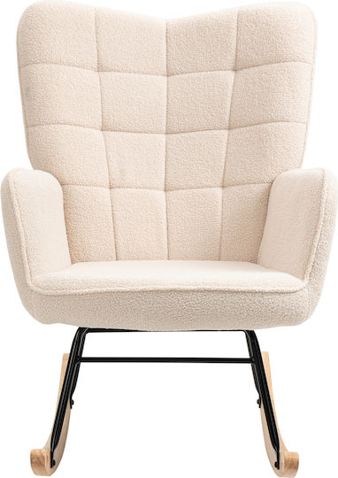Rocking Armchair Beige 71x92x101cm