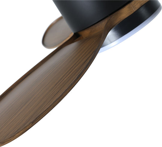 Life Solano Ceiling Fan 91cm with Light Wood-Black