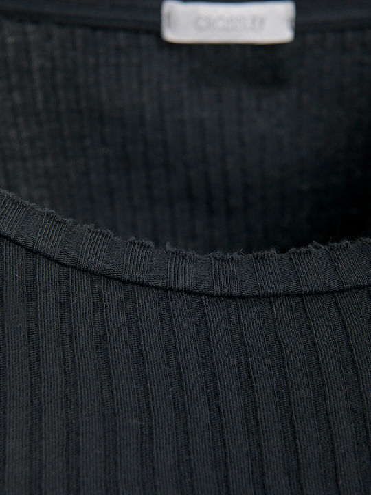 Women's Cotton Sleeveless Black Blouse