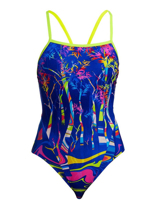 Costum De Baie Întreg Albastru Sport