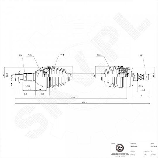 SKV Ημιαξόνιο για Opel Insignia
