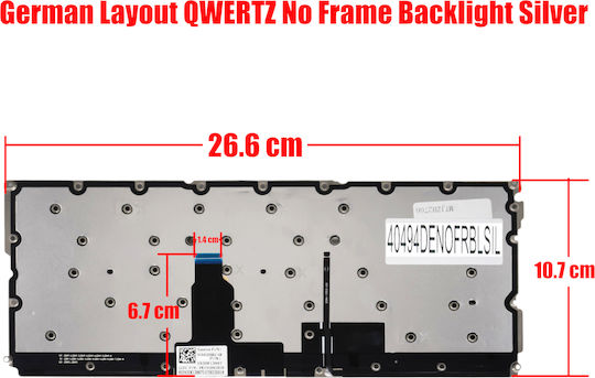 German Laptop Keyboard Lenovo Yoga 900s-12isk 80ml Yoga 900s-12c Ideapad Air 12 Yoga 4s 900s 5cb0k93868 De Without Frame Backlit Silver Cod.40494denofrblsil