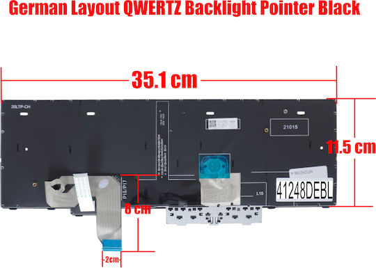 Deutsche Laptop-Tastatur Für Laptop German Laptop-Tastatur Lenovo Thinkpad P15 Gen 1 20su 20st T15g Gen 1 20ur 20us P17 Gen 1 20sn 20sq 5n20z74822 5n20z74884 Pk131k92b12 Mit Hintergrundbeleuchtung Pointer Schwarz Κωδ.41248debl