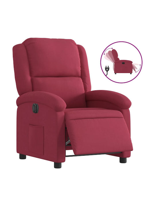 Relax Armchair with Footstool Bordeaux 71x86.5x99.5cm