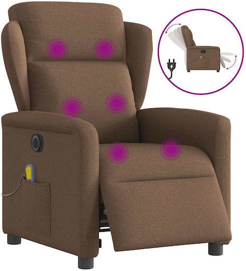Relax Armchair Massage with Footstool Coffee 78x95x100cm
