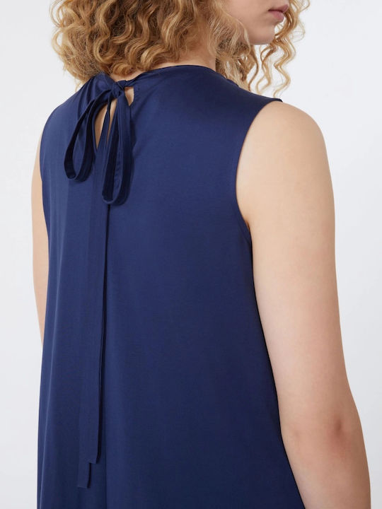 Midi Φόρεμα Navy Μπλε