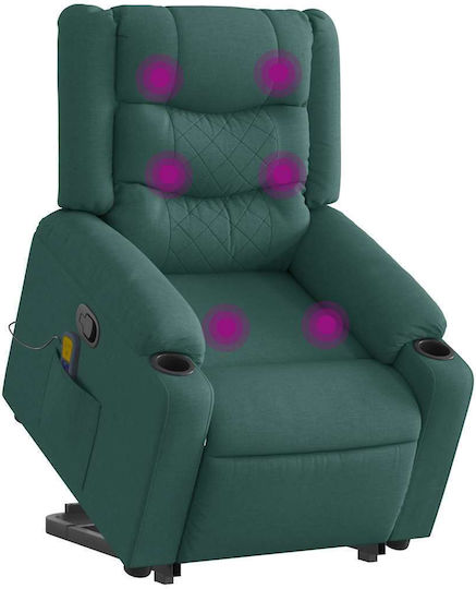 Relaxsessel Friseurwaschbecken mit Fußhocker Dark Green Dark Green 77x93x99cm