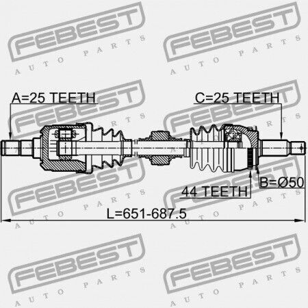 Arbore De Transmisie Stânga Față Hyundai Elantra Lantra 00 2000 Cis 49501-2d012