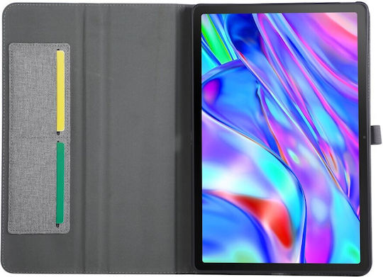 Калъф Lenovo Idea Tab Plus Oem Флип Калъф Синтетична Кожа Pu Tpu Сив Wallet Стойка