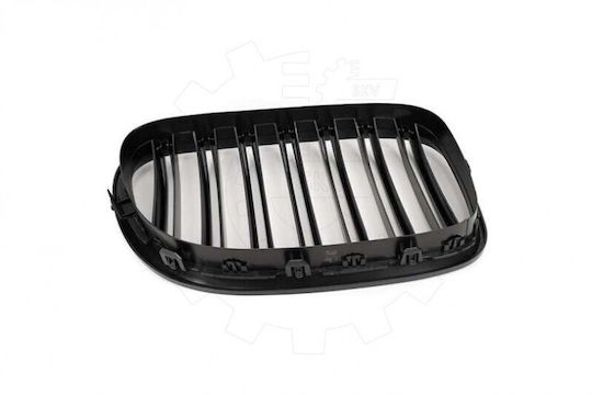 Bmw 7 F01 Radiator Mask Set Left or Right Double Stripe Matte Black 51137203197