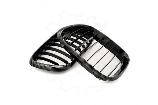 Μάσκα Ψυγείου Bmw X5 E53 Σετ Αριστερή Ή Δεξιά Μονή Λωρίδα Ανθρακί 51137113733