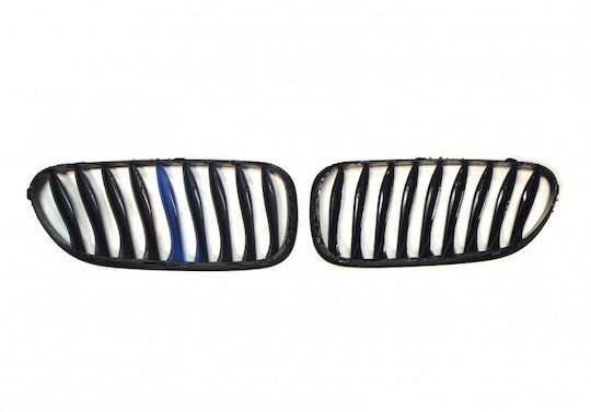 BMW Z4 E85 E86 2003 2009 Black Glossy Front Mask Set 3 Colors 2 Pieces Right Left Adjustment