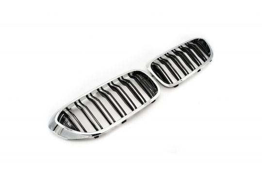 Double Stripe Black Chrome Engine Cover for BMW 5 G30