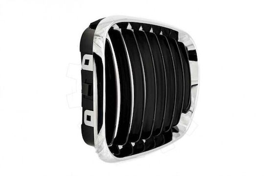 Bmw X5 E53 Radiator Mask Set Left or Right Single Stripe Black Chrome 51137113733
